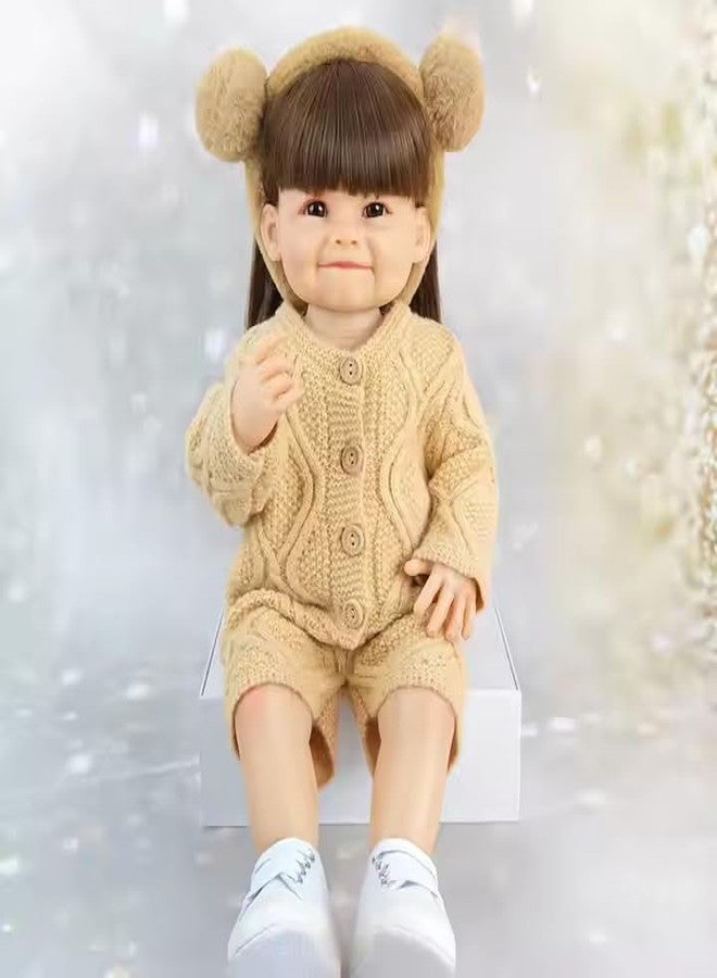 GORMERY Lifelike Reborn Baby Dolls,22 inch Realistic-Newborn Baby Dolls, Real Life Reborn Baby,with Cloth, Nipple Bottle, Dipper for Special Occasions Birthday (Multi Colour) - Image 3